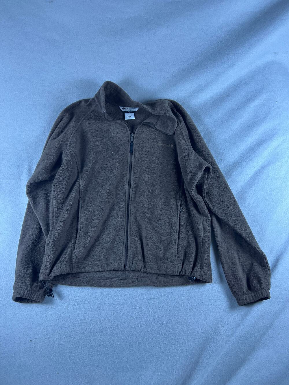 Columbia Fleece Jacket Womens XL Brown Full Zip Raglan Mock Neck Winter Outdoor